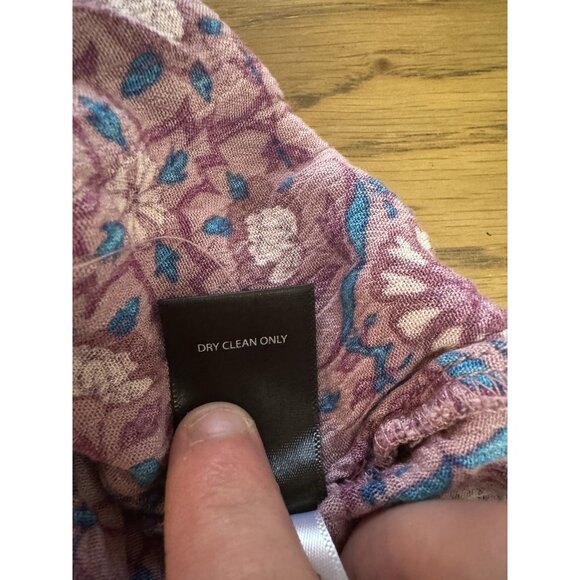 Torrid Women’s Peasant Top Size 00 Purple Floral‎ Crochet Short Sleeve Babydoll - Picture 5 of 11